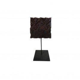 Antique Wooden Printing Block with Base