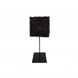 Antique Wooden Printing Block with Base
