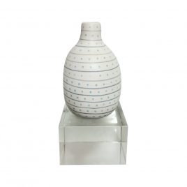 Ceramic dotty stripe blue with Crystal Base
