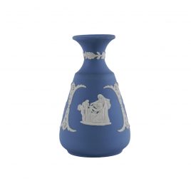 Wedgwood Blue Jasperware Cameos Bud Vase