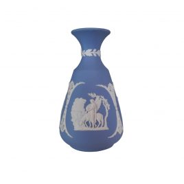 Wedgwood Blue Jasperware Cameos Bud Vase