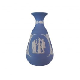 Wedgwood Blue Jasperware Cameos Bud Vase