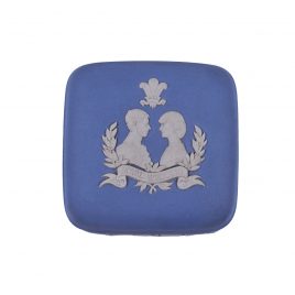 Wedgewood Blue JasperwareSquare Trinket (1981 Royal Wedding Prince of Wales & Lady Diana)