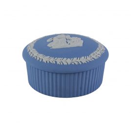 Wedgwood Blue Jasperware Cupcake Trinket Box