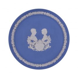 Wedgewood Blue Jasperware Display Plate (1982 Royal Birth Prince William)