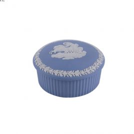 Wedgwood Blue Jasperware Cupcake Trinket Box