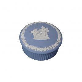 Wedgwood Blue Jasperware Cupcake Trinket Box