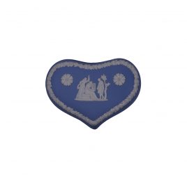Wedgwood Blue Jasperware Heart Shaped Lidded Box