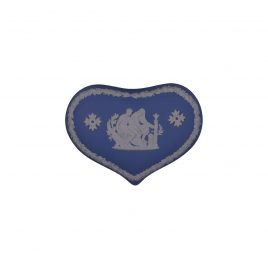 Wedgwood Blue Jasperware Heart Shaped Lidded Box