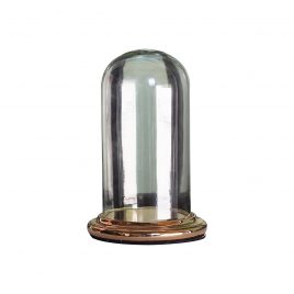 Glass Dome with golden base (small)