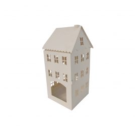 White Metal Candle House (Large)