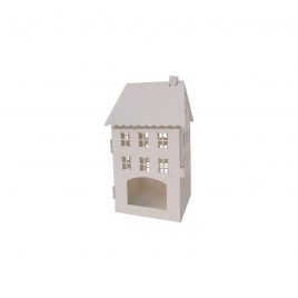 White Metal Candle House (Medium)