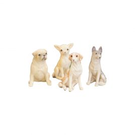 Vintage Ceramic Dog Set (Small) Set of 4