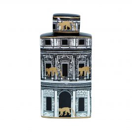 Black & White Architecture Ceramic Jar (L)