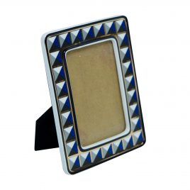 Blue Polygonal Pattern Ceramic Frame