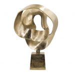 C&C Home Abstract Modernist Aluminum Sculpture Bright Gold รูปปั้นแต่งบ้าน