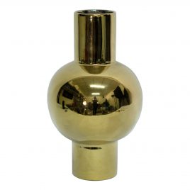 Golden Tall Bulb Vase
