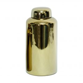 Gold Ginger Jar w/ Lid (L)