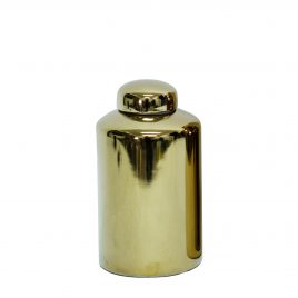 Gold Ginger Jar w/ Lid (S)