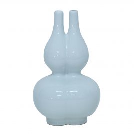 White Calabash Ceramic Vase