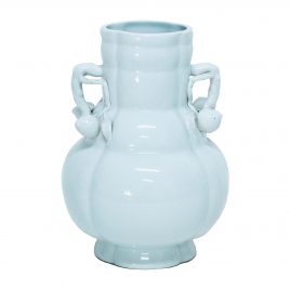 White Calabash Ceramic Vase