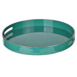 Mimosa Turquoise Round Tray