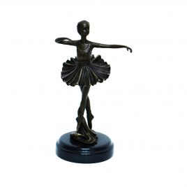 Bronze Ballarina Sculpture on base