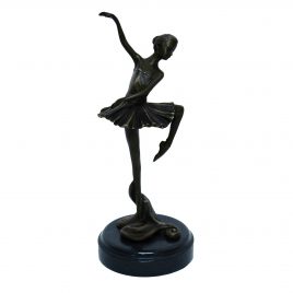 Bronze Ballarina Sculpture on base