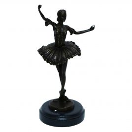 Bronze Ballarina Sculpture on base