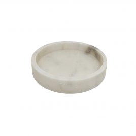 Round Marble Tray White (S) – ถาดหินอ่อนสีขาวทรงกลม