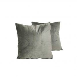 Velvet Cushion Grey – หมอนอิงกำมะหยี่สีเทา