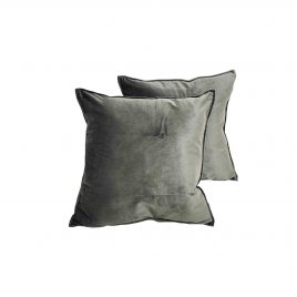 Velvet Flanged Cushion Dark Gray – หมอนอิงกำมะหยี่สีเทาเข้ม