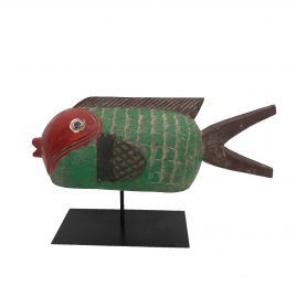 African Wooden Fish Bozo Tribe Mali – ปลาไม้ตั้งโชว์สไตล์แอฟริกัน