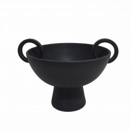 Black African Handcrafted Ceramic Vase – แจกันเซรามิกสไตล์แอฟริกัน