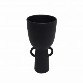 Black African Handcrafted Ceramic Vase – แจกันเซรามิกสไตล์แอฟริกัน