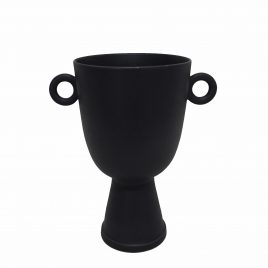 Black African Handcrafted Ceramic Vase – แจกันเซรามิกสไตล์แอฟริกัน