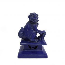 Cobalt Blue Ashoka Ceramic Sculpture – รูปปั้นเซรามิก