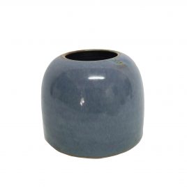 Cobalt blue Glazed Handcrafted Ceramic Vase – แจกันเซรามิกสีฟ้า
