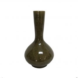 Dark Forest Glazed Handcrafted Ceramic Vase (L) – แจกันเซรามิกสีเขียว