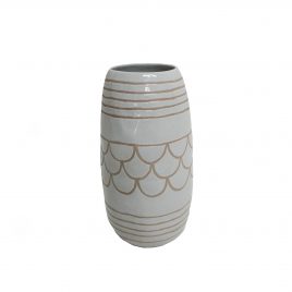 Mermaid White Ceramic Vase – แจกันนางเงือกสีขาว