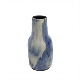 Morandi Handcrafted Ceramic Vase – แจกันเซรามิกสีฟ้าขาว