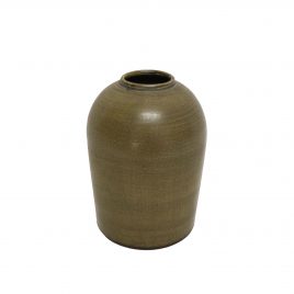 Mustard Glazed Handcrafted Ceramic Vase – แจกันเซรามิกสีเหลือง
