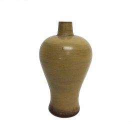 Mustard Glazed Handcrafted Ceramic Vase – แจกันเซรามิกสีเหลือง
