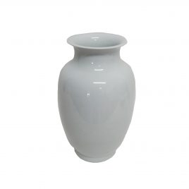 Porcelain Olive White Vase with Neck – แจกันเซรามิกสีขาว
