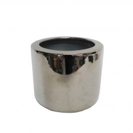 Silver Orchid Porcelain Pot – กระถางต้นไม้สีเงิน