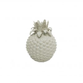 White Pineapple Handcrafted Ceramic Vase – แจกันสับปะรดสีขาว