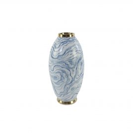 Blue Wave Ceramic Vase (L) – แจกันเซรามิคแต่งบ้านสีฟ้า