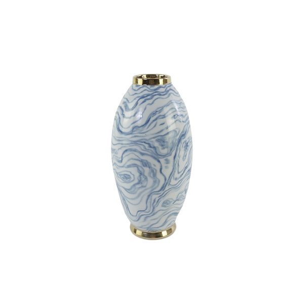 C&C Home Blue Wave Ceramic Vase (L) แจกันแต่งบ้าน