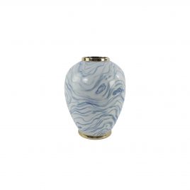 Blue Wave Ceramic Vase (S) – แจกันเซรามิคแต่งบ้านสีฟ้า