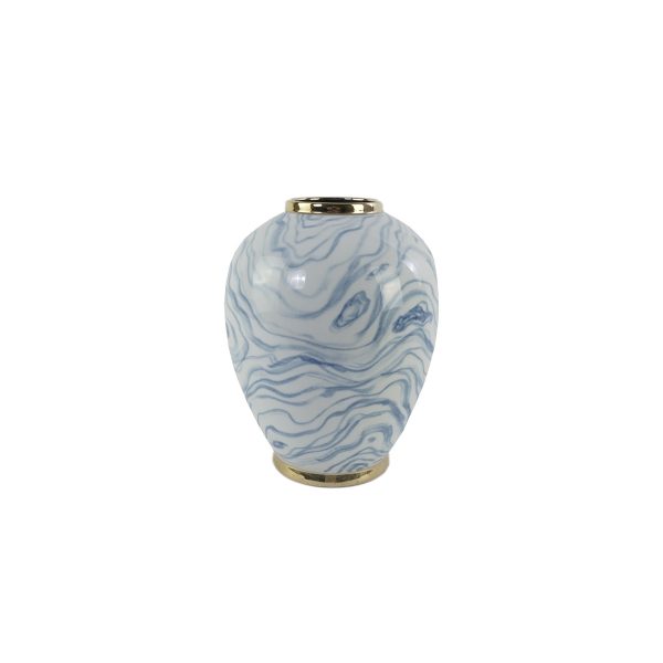 C&C Home Blue Wave Ceramic Vase (S) แจกันแต่งบ้าน